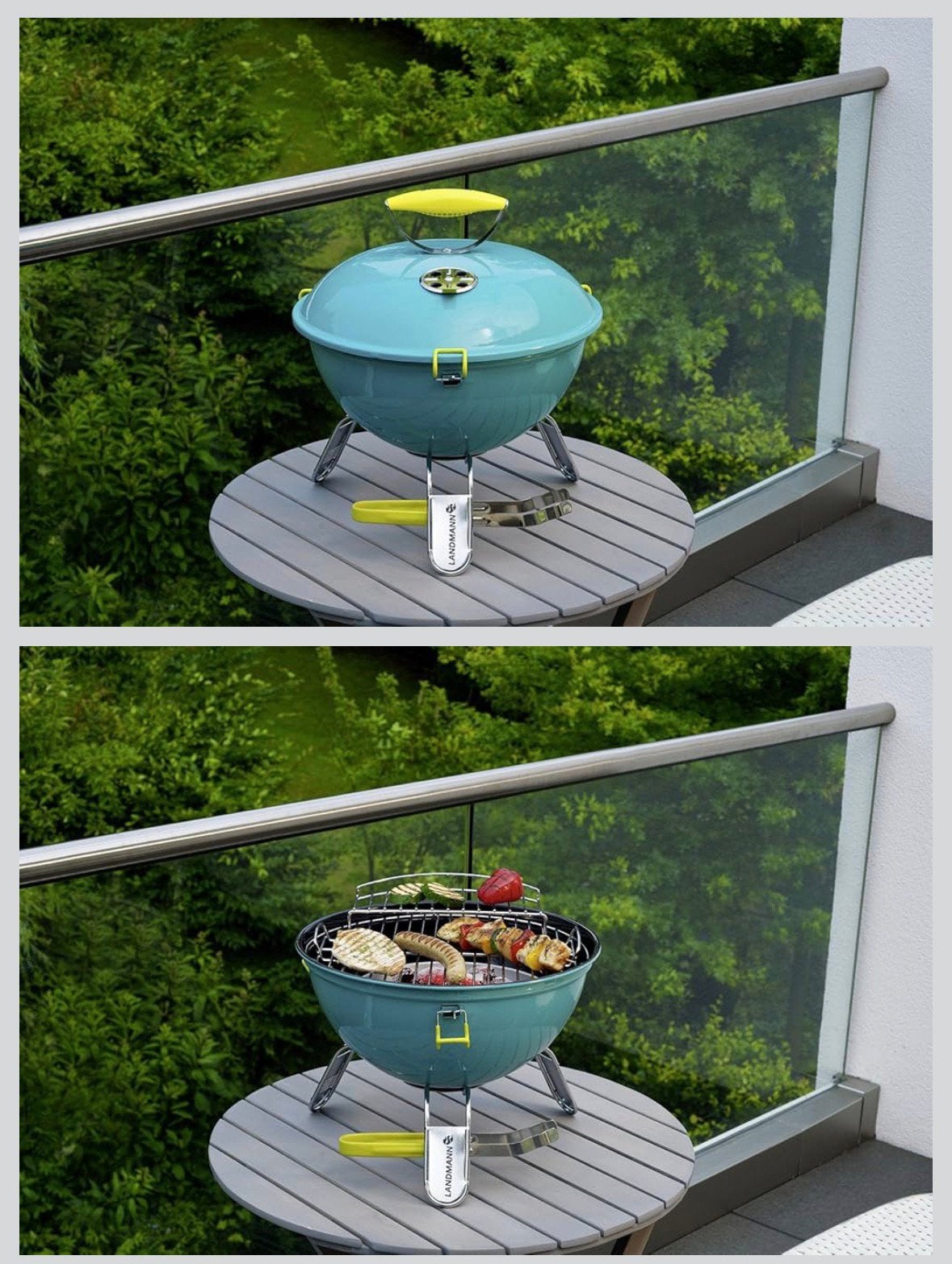 Tafel-barbecue - grill 34 cm - met barbecuetang - ONGEOPEND, Ophalen of Verzenden, Nieuw, Met accessoires