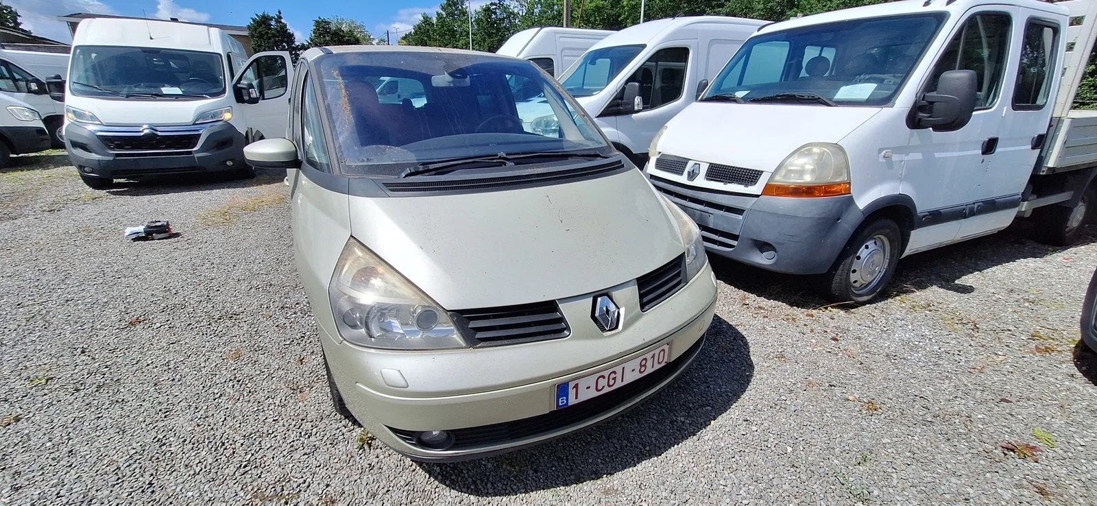 Renault Espace 1.9 dci, 7 plaats,airco ,sensoren,... ,1500 e, Auto's, Gebruikt, Overige kleuren, 2000 kg, Leder en Stof