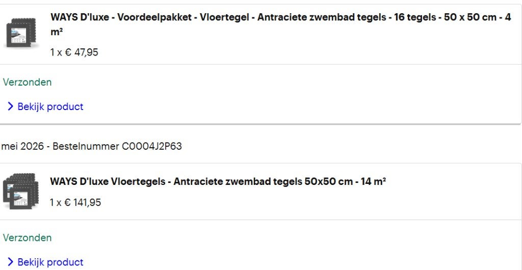 kunststoftegels, Tuin en Terras, Ophalen, Gebruikt
