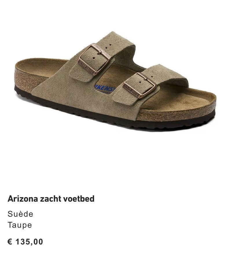 Birkenstock dames slippers - Arizona - suede - 39 - nieuw, Kleding | Dames, Schoenen, Ophalen of Verzenden, Nieuw, Slippers