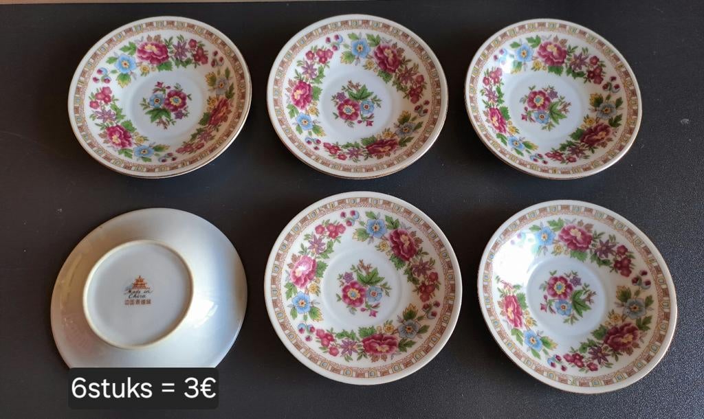 Chinese kleine bordjes, Enlèvement