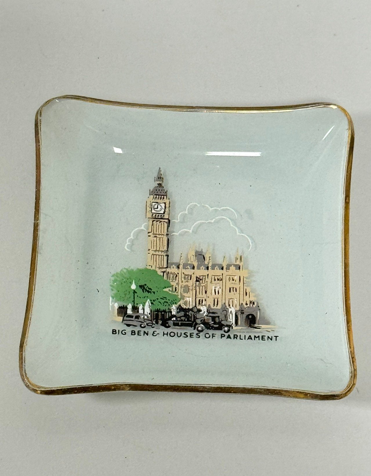 Vintage souvenir schaal Big Ben Houses of Parliament Londen, Ophalen of Verzenden