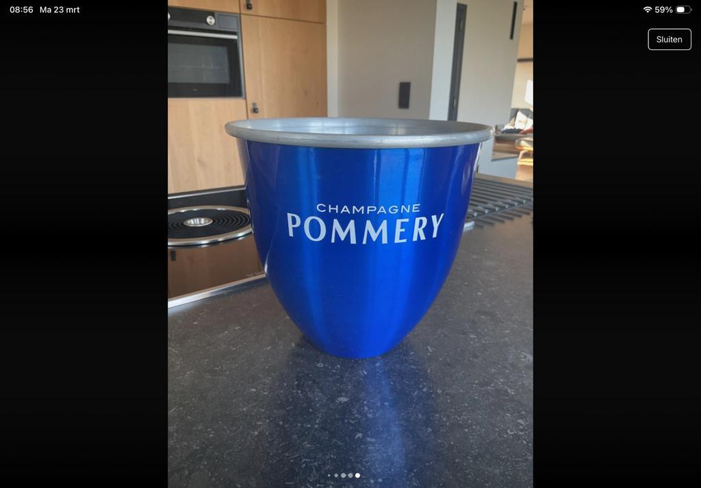 Champagne emmer Pommery, Ophalen of Verzenden, Zo goed als nieuw, Champagne