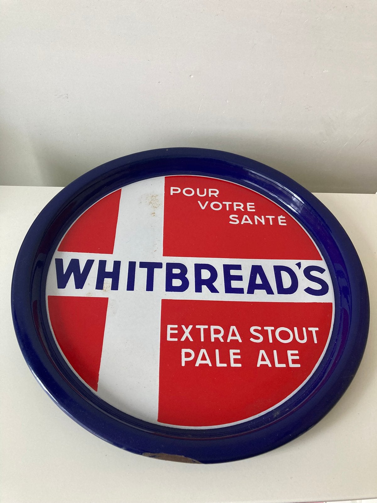 Plateau à bière en émail Whitbread, Collections, Enlèvement ou Envoi, Utilisé
