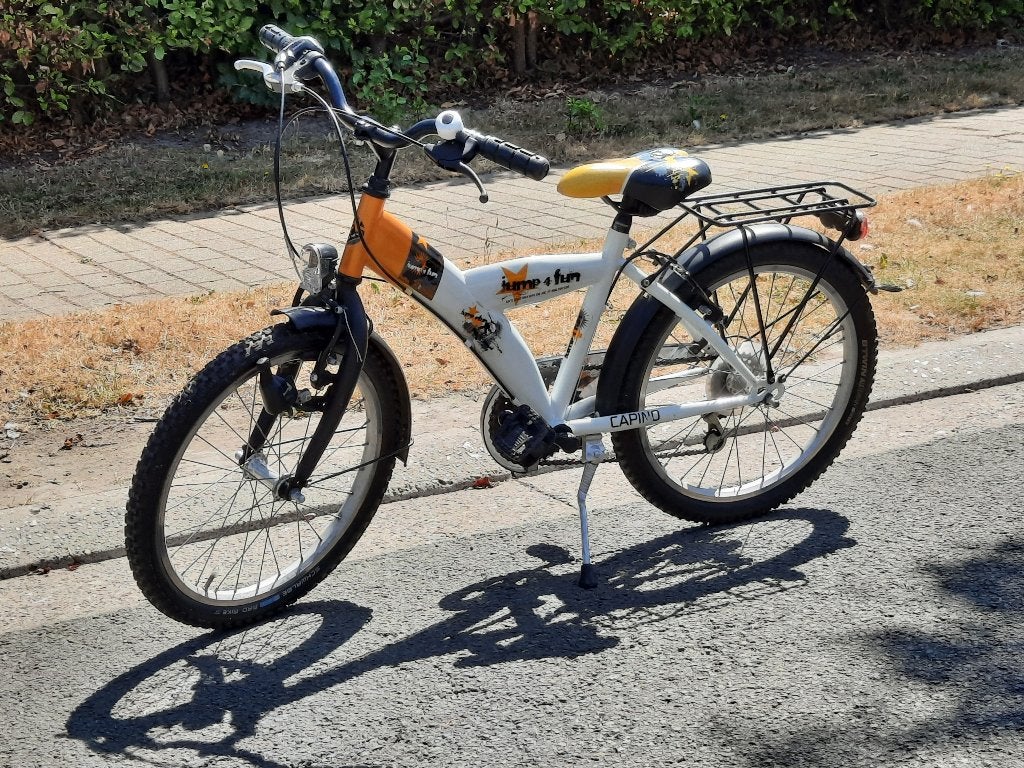 Jongensfiets 20 inch, Fietsen en Brommers, Ophalen, Gebruikt, Velgrem, Versnellingen