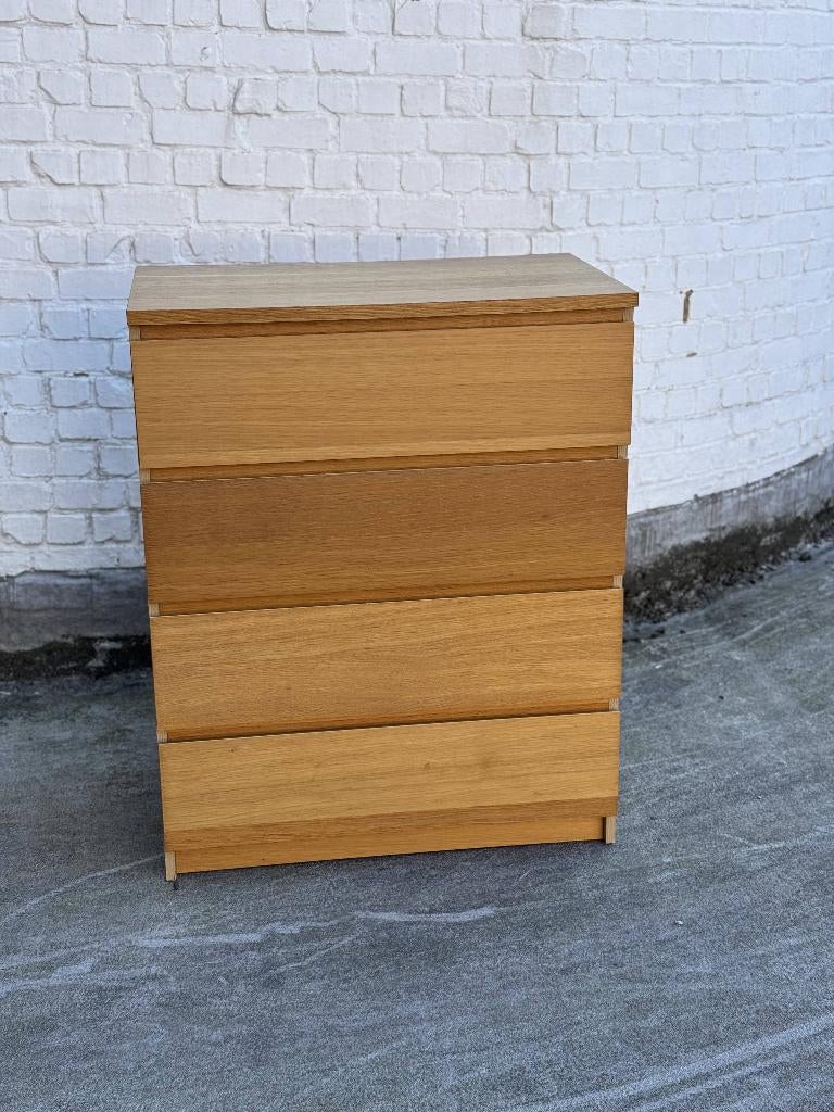 IKEA MALM dressoir, 3 of 4 laden, Ophalen, Gebruikt, Eikenhout