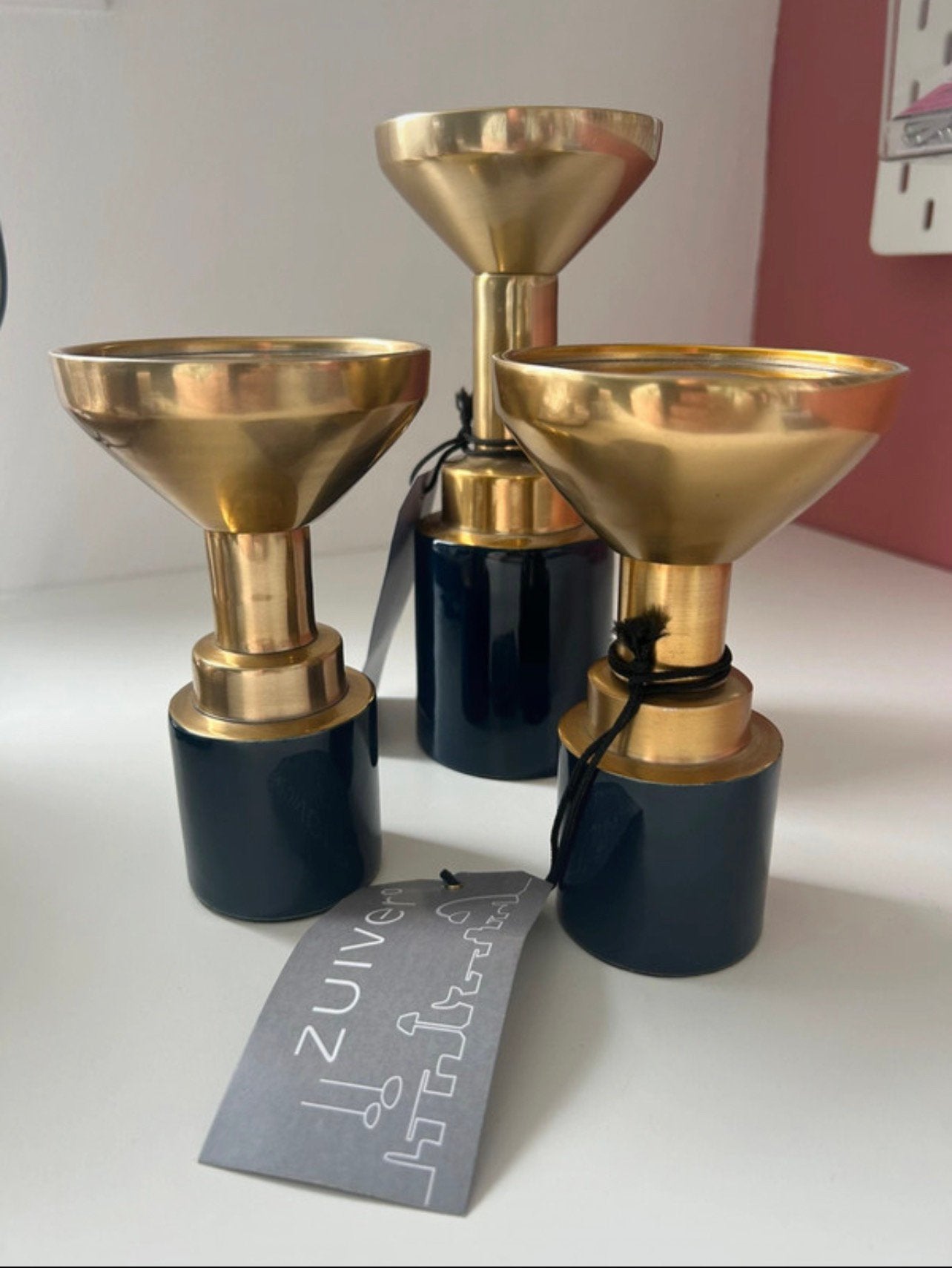 Merk zuiver glam kaarsenhouder kandelaar, Antiek en Kunst, Antiek | Kandelaars, Ophalen