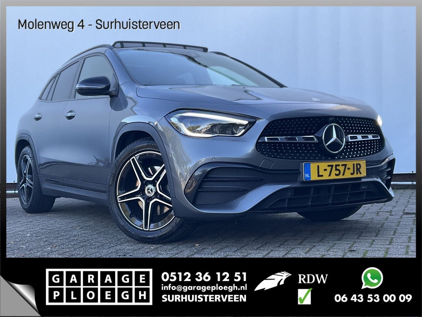 Mercedes-Benz GLA 180 Aut7 Solution AMG Pano.dak Stoel elctr, Autos, Mercedes-Benz, Argent ou Gris, Achat, Entreprise, Automatique