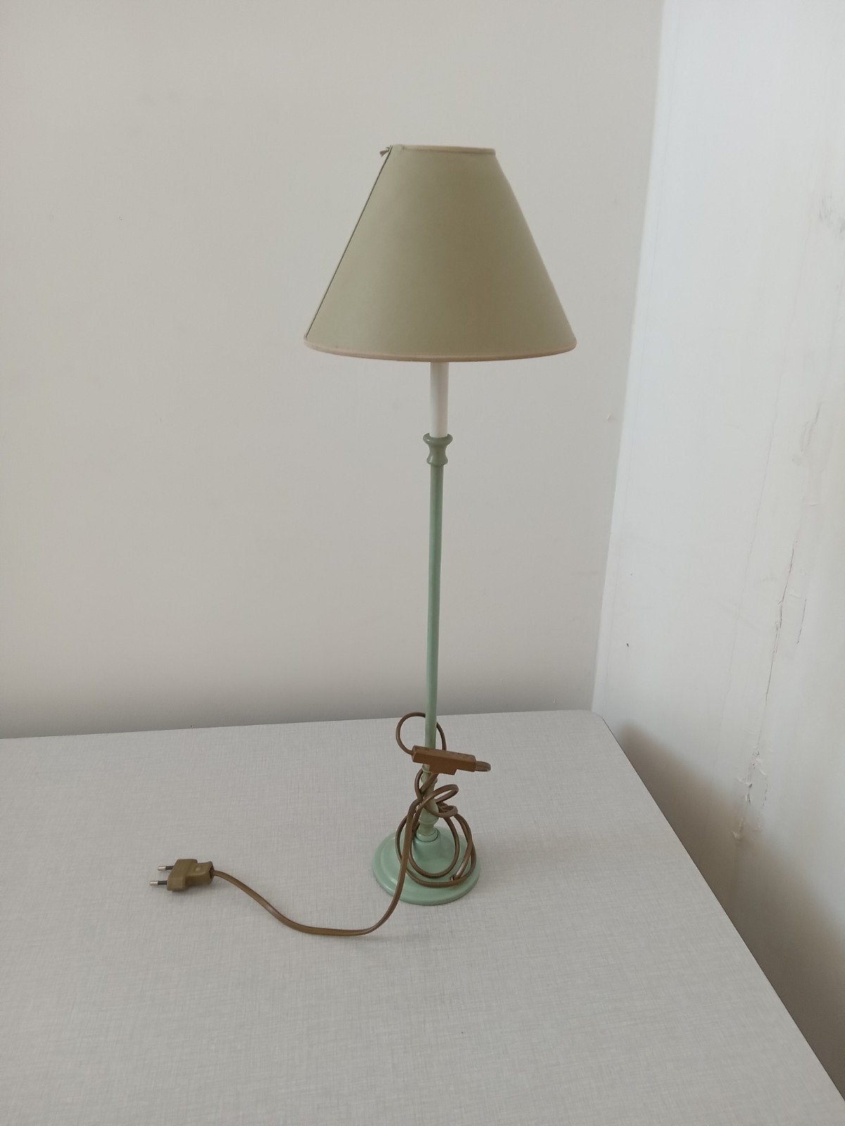 Tafellamp, Ophalen, Groen, Met kap, Klassiek