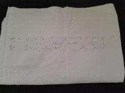 Drap blanc en coton 250x200cm +2 taies, Enlèvement, Coton, Blanc