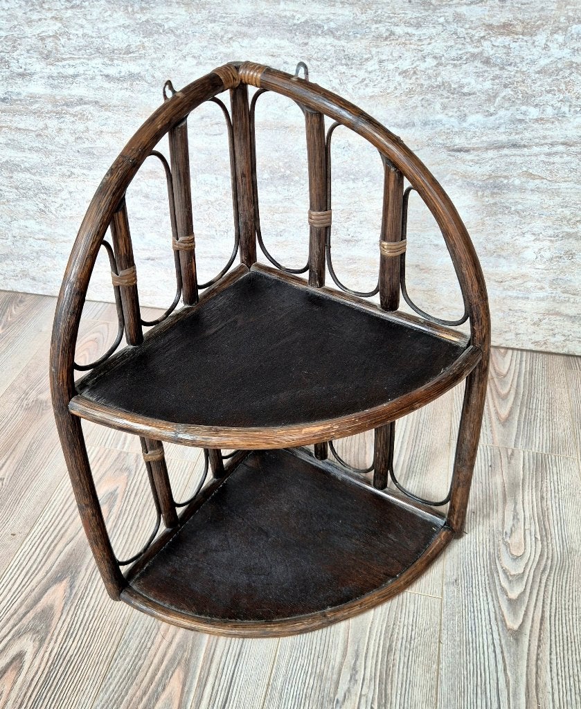 Vintage mid-century rotan hoekrek, Ophalen, Huis en Inrichting