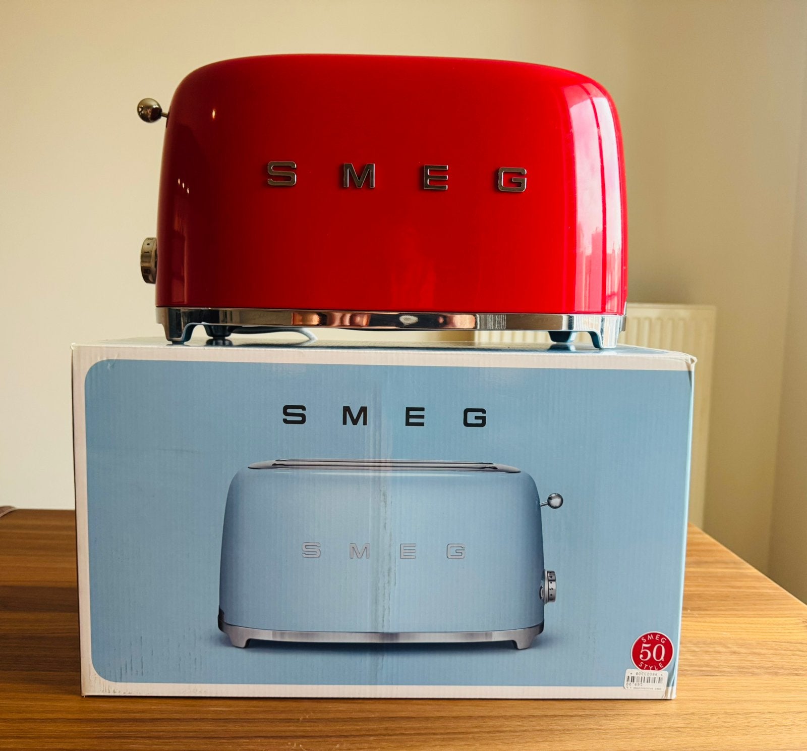 Grille-pain XL - SMEG, Elektronische apparatuur, Ophalen, Zo goed als nieuw