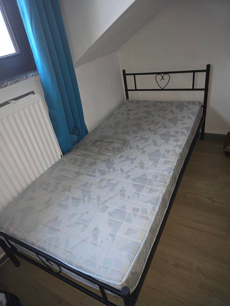Lit 1 personnes 2 pièces avec matelas, Enlèvement ou Envoi