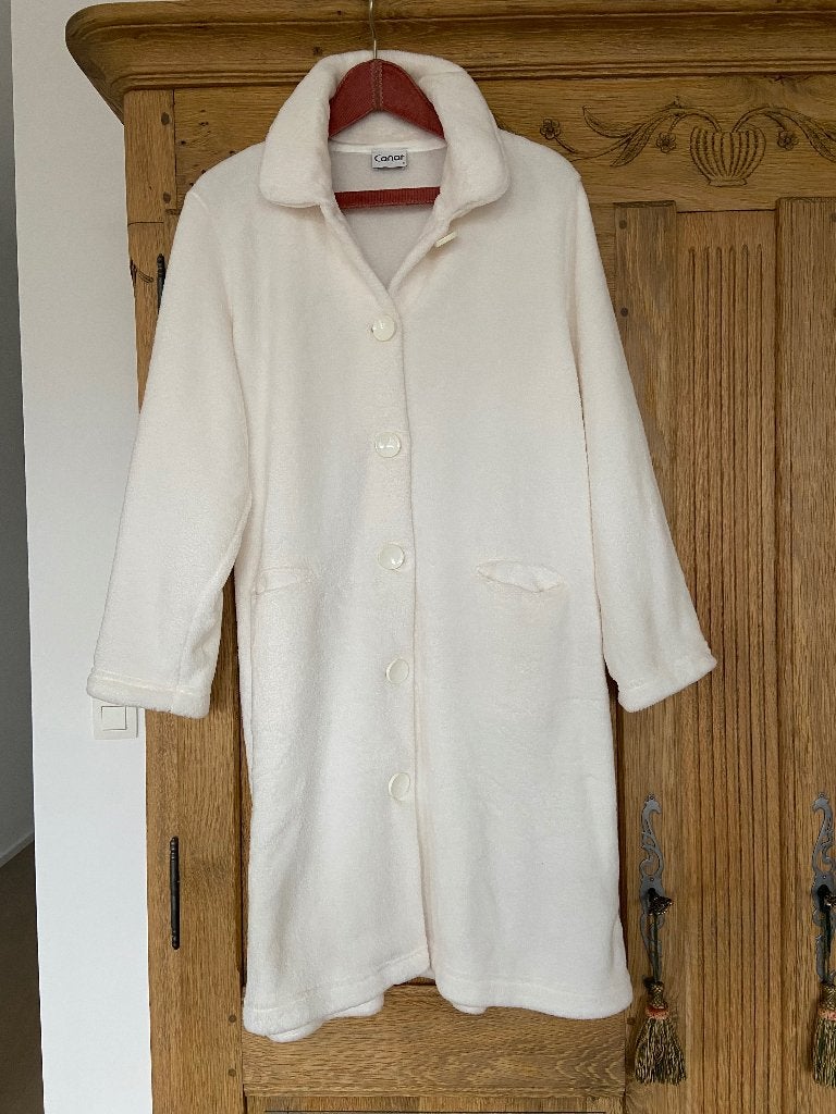 Zeer zachte witte ochtendjas, kamerjas, peignoir -NIEUW!, Wit, Maat 46/48 (XL) of groter, Nieuw, Ophalen of Verzenden