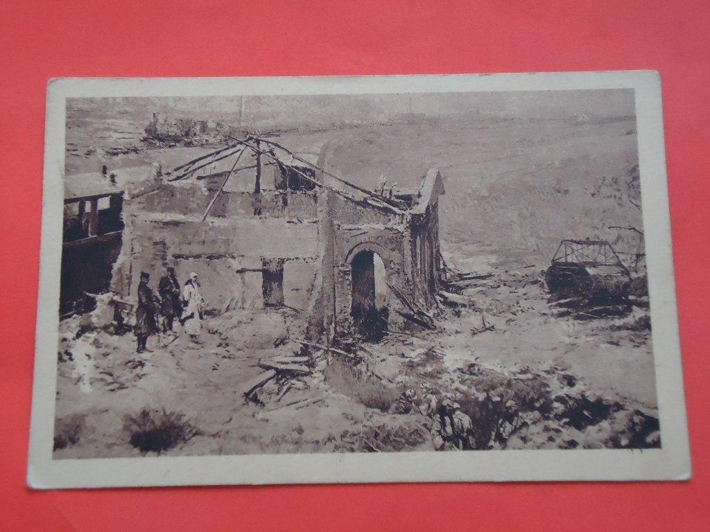 Oorlog 1914 -1918  Nieuwpoort Panorama de bataille de l'Yzer, Verzamelen, Ophalen of Verzenden, Voor 1920, Ongelopen, West-Vlaanderen