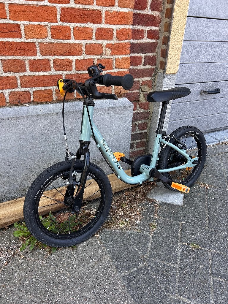 BTWIN 2-in-1 kinderfiets 14 inch, Ophalen, Velgrem, B-Twin, Minder dan 16 inch