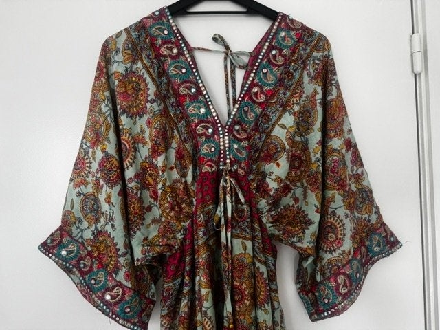 prachtige meerkleurige ibiza jurk onesize Nieuw, Kleding | Dames, Jurken, Ophalen of Verzenden, Nieuw