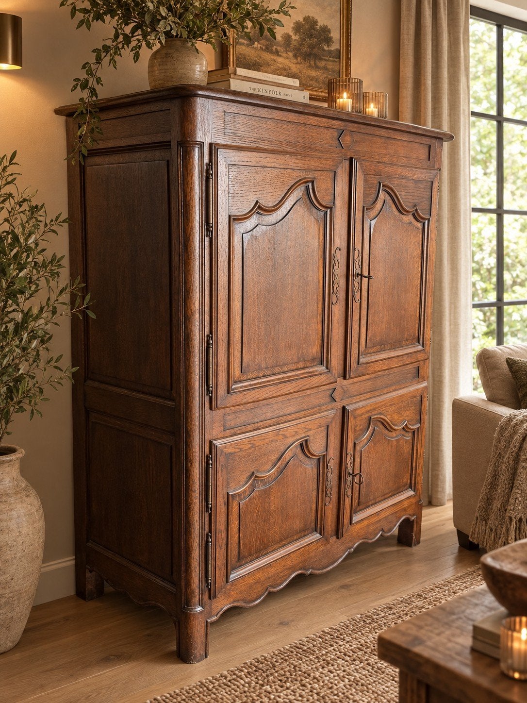 Massief Eiken dressoir, Antiek en Kunst, Ophalen