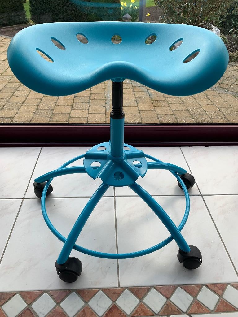Bureaustoel IKEA, Maison & Meubles, Chaises de bureau, Enlèvement, Comme neuf, Bleu, Tabouret de bureau