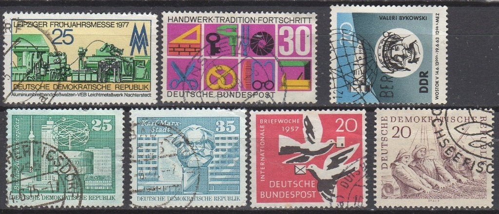 DDR - 7 stuks, Postzegels en Munten, Ophalen of Verzenden, DDR, Gestempeld