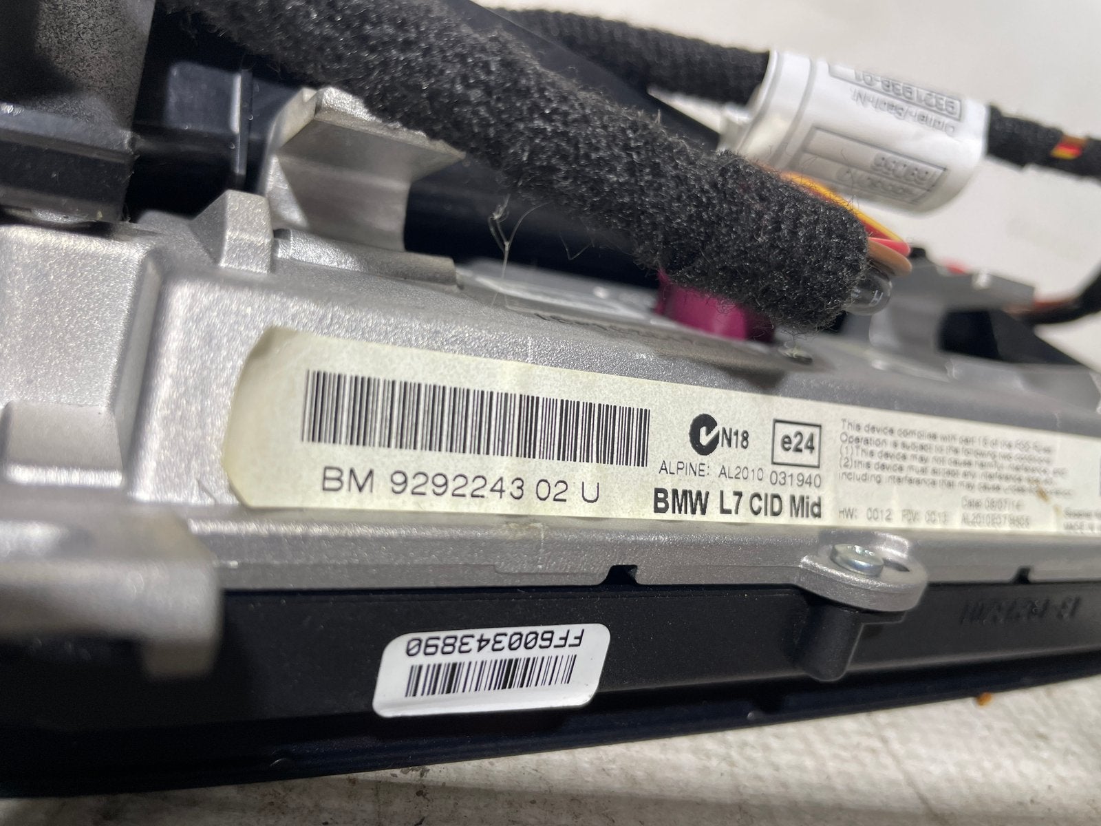 Ecran GPS ABIMER BMW F20/F21   9292243   02, Enlèvement, Utilisé, BMW
