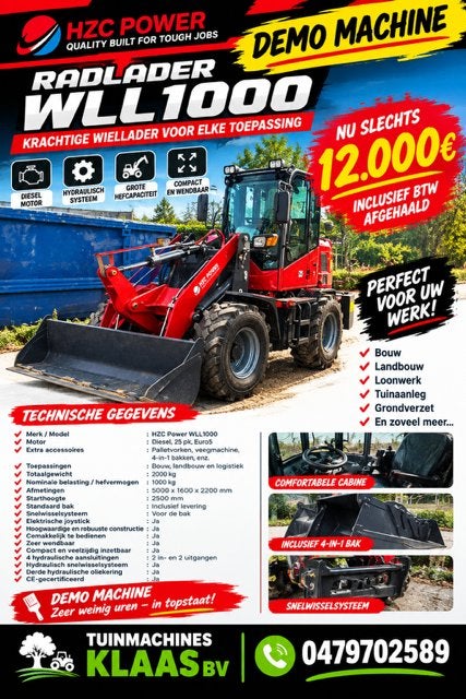 kniklader wiellader hzc power demo