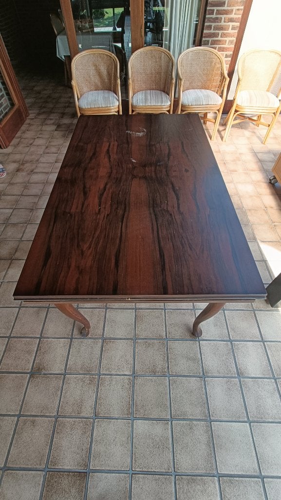 Vintage eettafel, uitschuifbaar, Huis en Inrichting, Ophalen