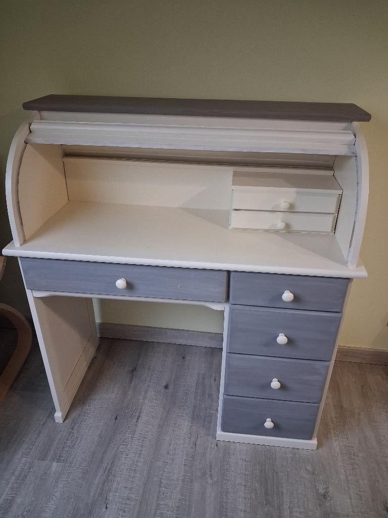 Heel mooie bureau met schuifjes en rolluik, Enlèvement, Comme neuf, Bois