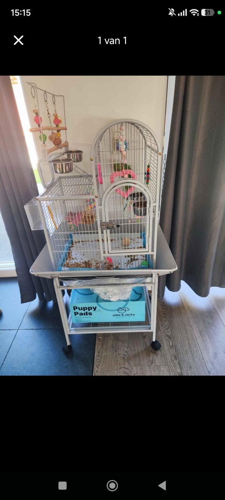 Vogelkooi, Ophalen, Vogelkooi