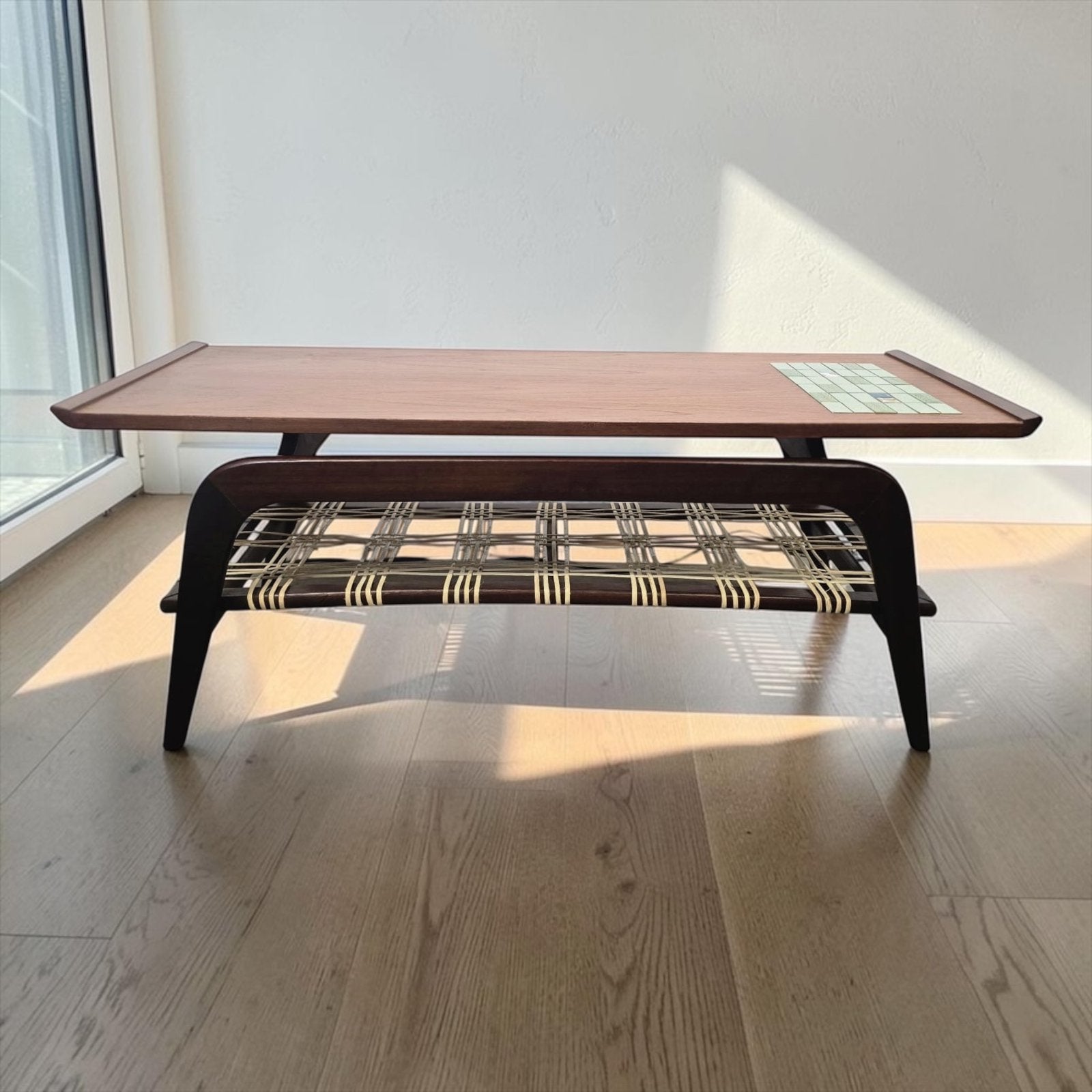 Vintage houten coffee table /salontafel 'van Teeffelen Wébé', Ophalen