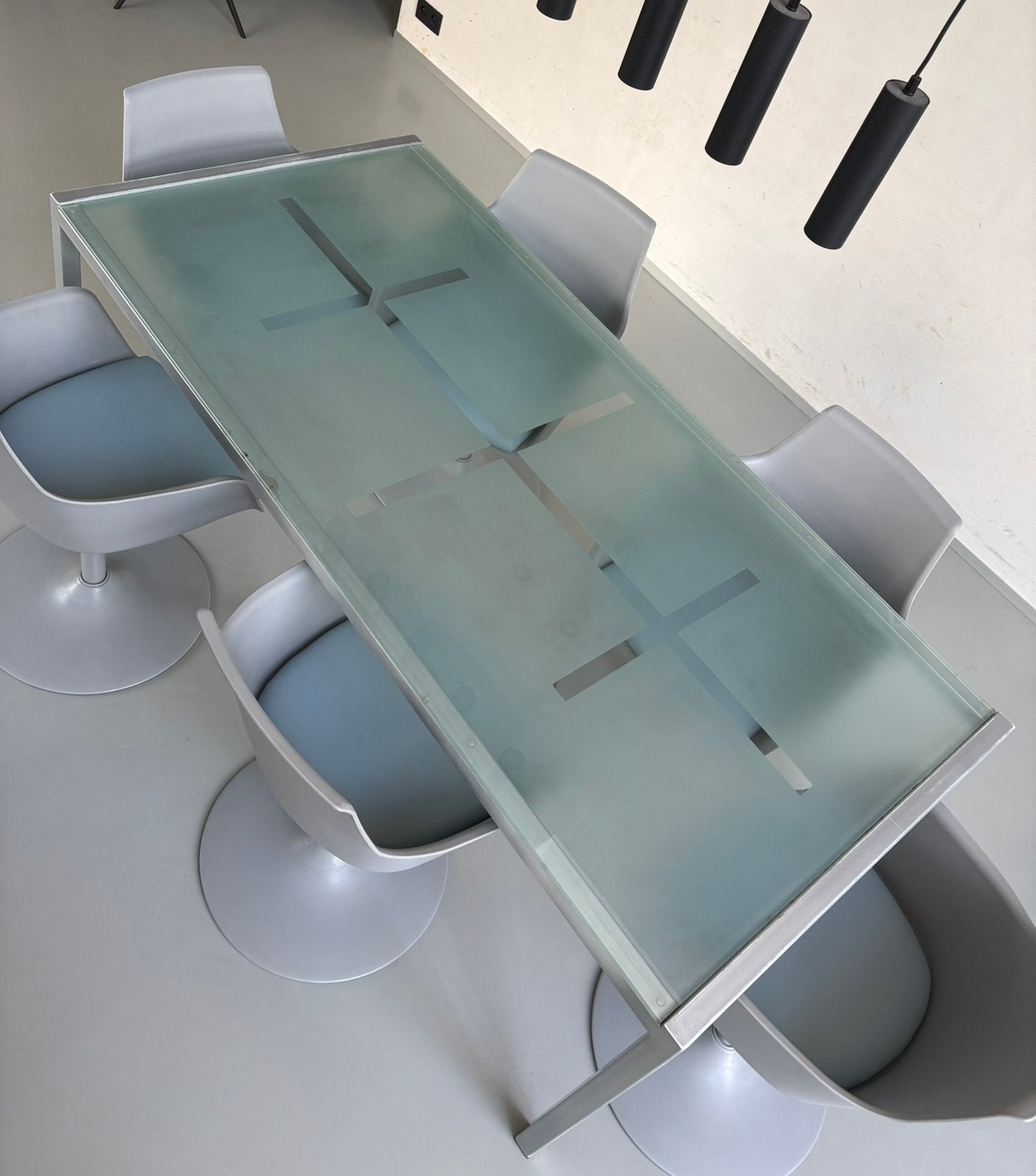 Tafel met 6 stoelen, Huis en Inrichting, Ophalen, Gebruikt, Vijf personen of meer, Glas