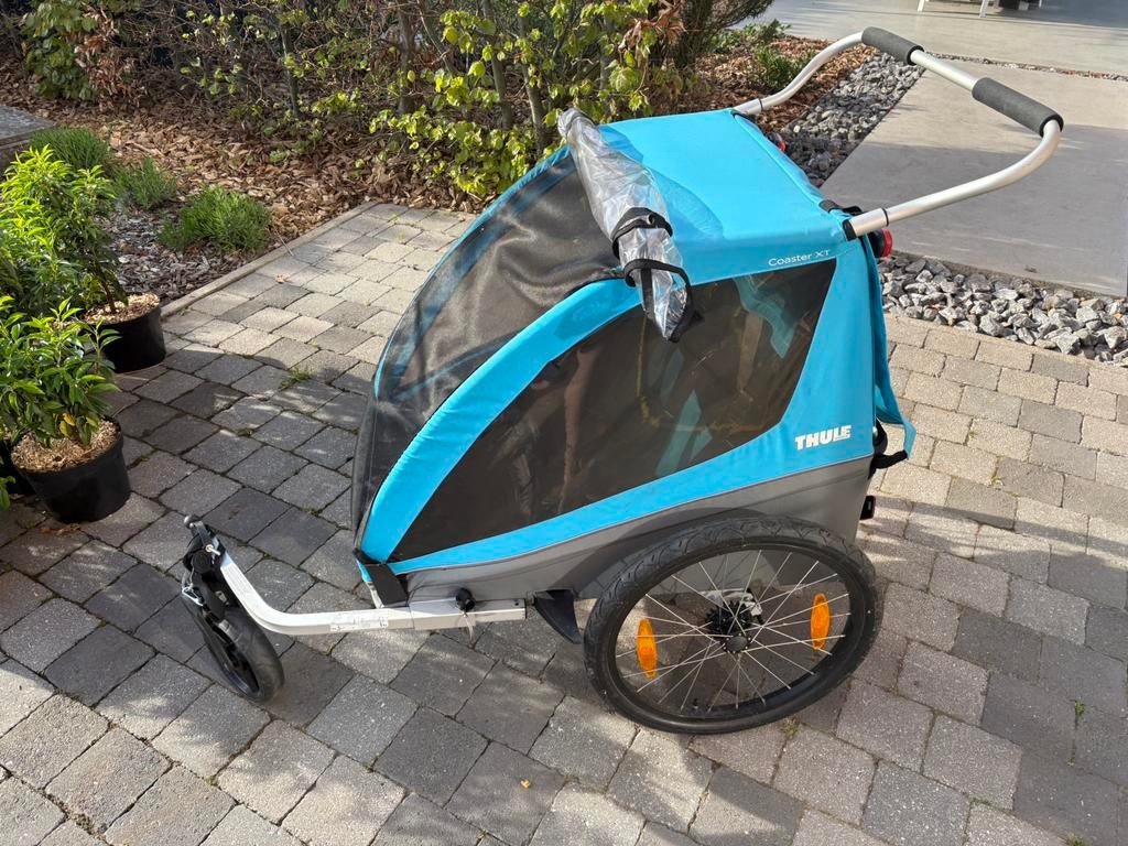 Thule Coaster XT (2 zitjes), Fietsen en Brommers, Ophalen, Gebruikt, Opvouwbaar, Kinderkar