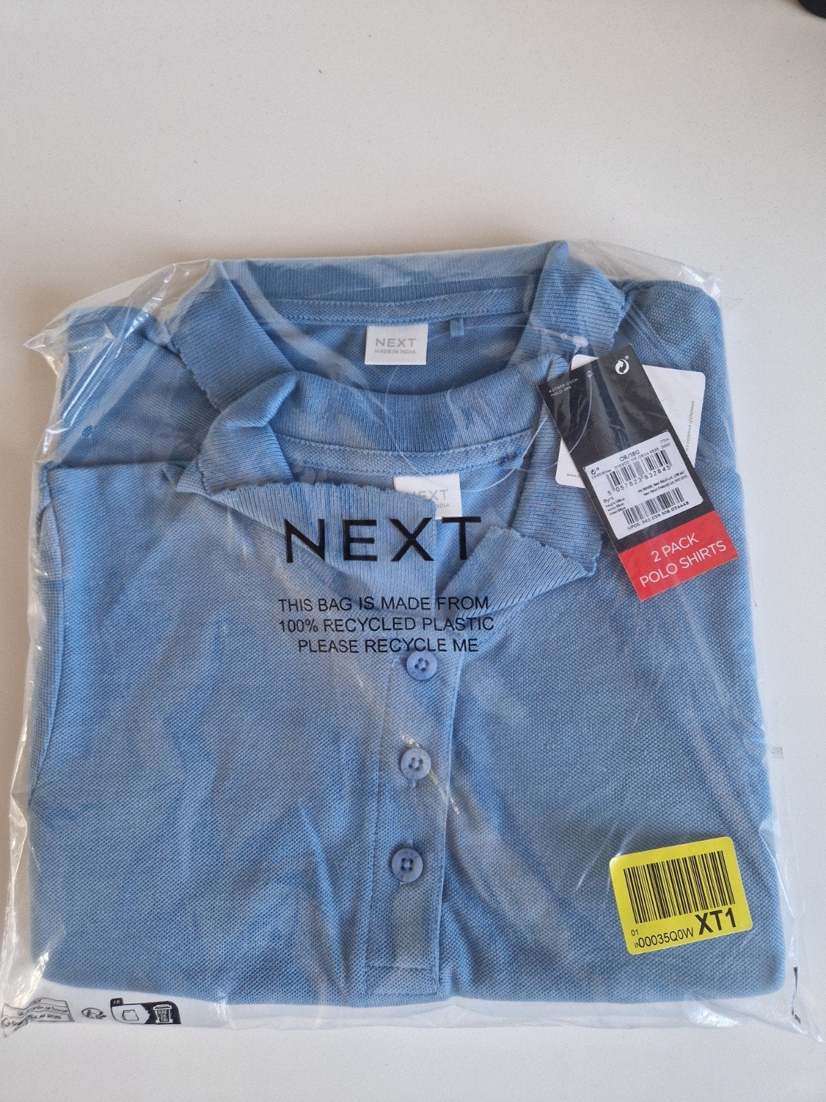 lot 2 polo bleu clair fille 8 ans neuf, Kinderen en Baby's, Kinderkleding | Maat 128, Meisje, Overhemd of Blouse, Nieuw, Ophalen of Verzenden