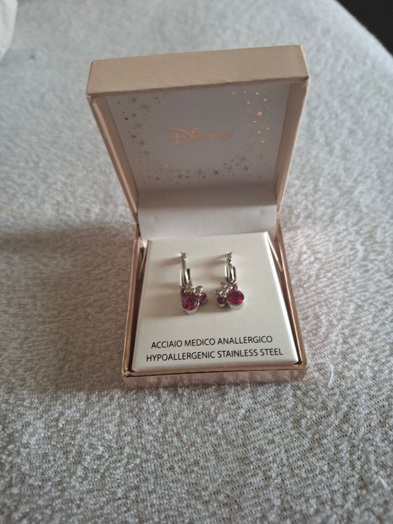 Disney oorbellen minnie mouse, Handtassen en Accessoires, Oorbellen, Ophalen, Hangers, Zo goed als nieuw, Roze