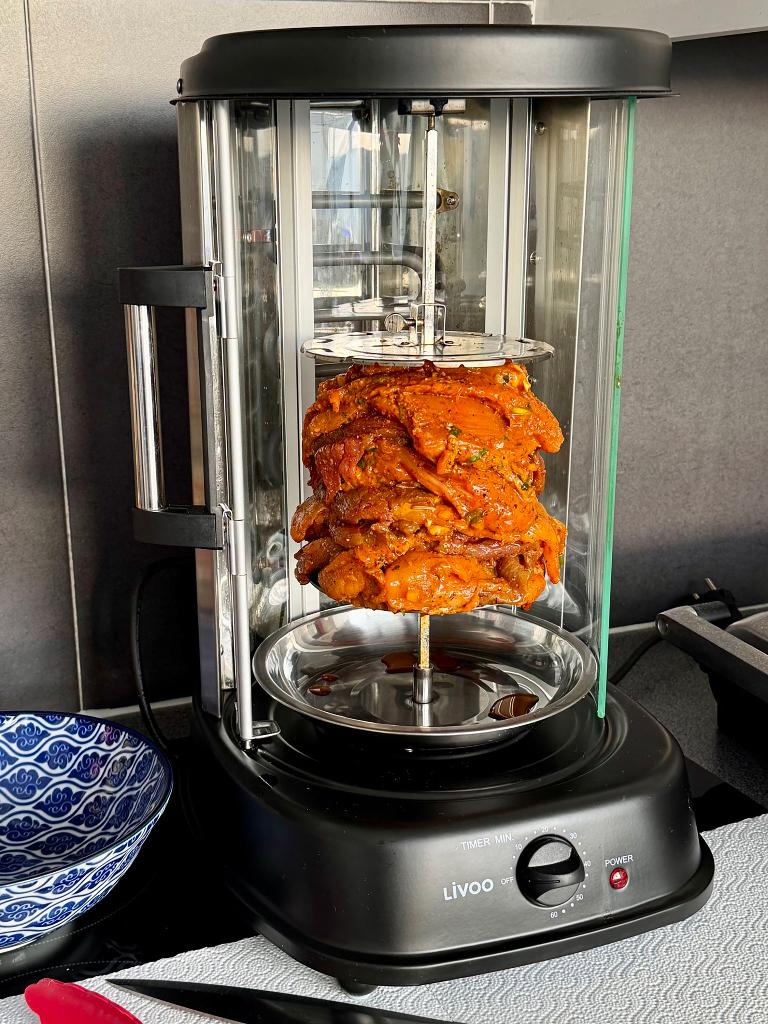 LIVOO grill vertical pour kebab/gyros et volaille, Enlèvement ou Envoi, Comme neuf