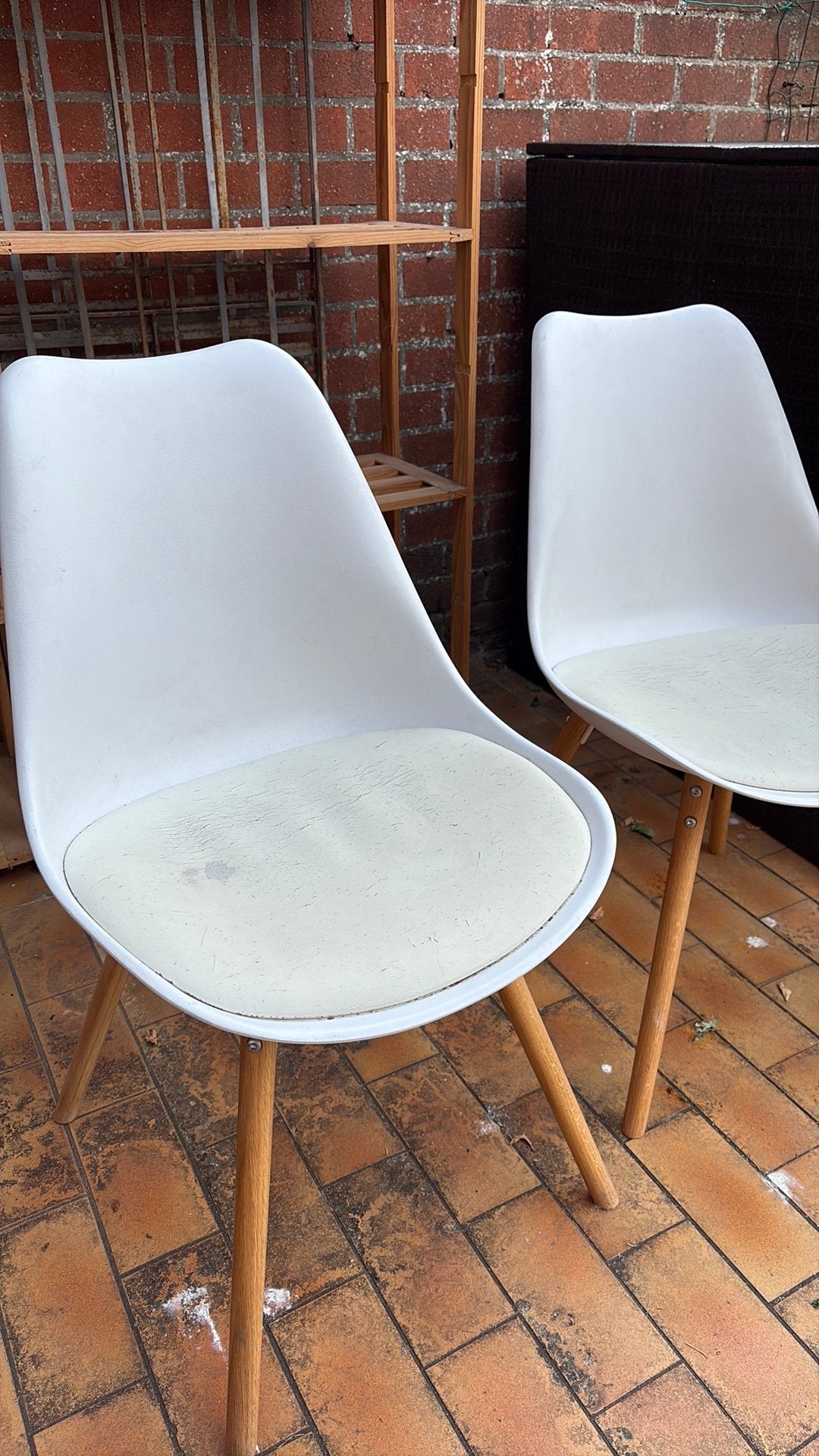 Gratis 5 stoelen, Huis en Inrichting, Ophalen, Gebruikt, Wit, Vijf, Zes of meer stoelen