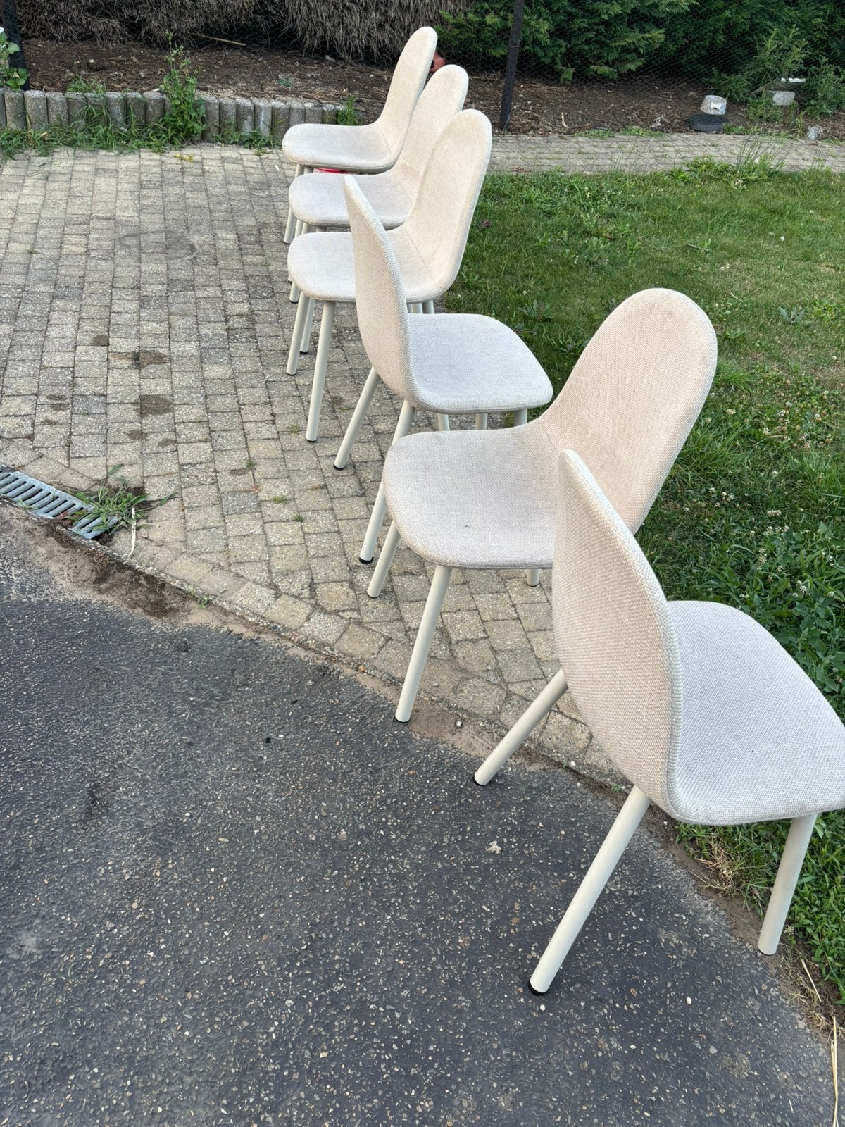 6 stoelen, Huis en Inrichting, Stoelen, Ophalen, Zo goed als nieuw, Wit, Vijf, Zes of meer stoelen