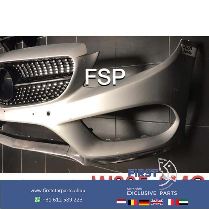 W205 AMG Line Voorbumper + diamond gril Mercedes C Klasse 43, Utilisé, -, Avant, -