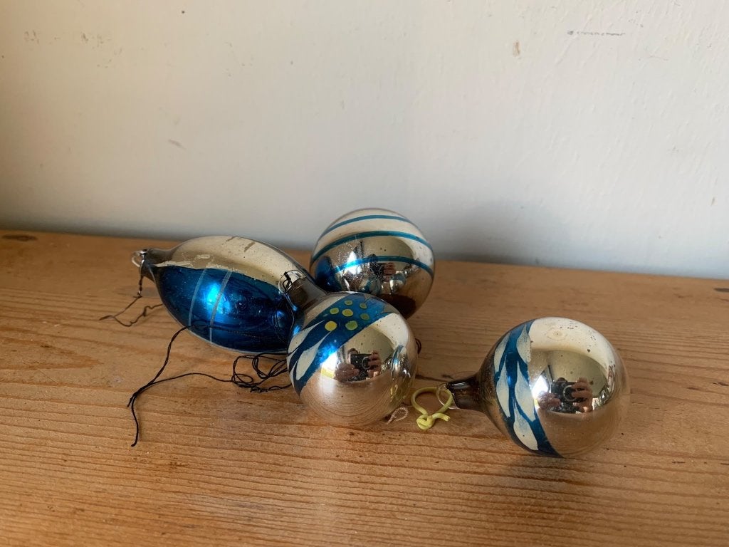 Ajeko kerstballen blauw, Diversen, Ophalen of Verzenden, Gebruikt