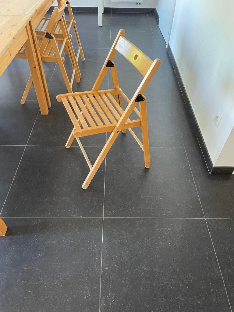 Klapstoel, Huis en Inrichting, Ophalen, Gebruikt, Bruin, Eén