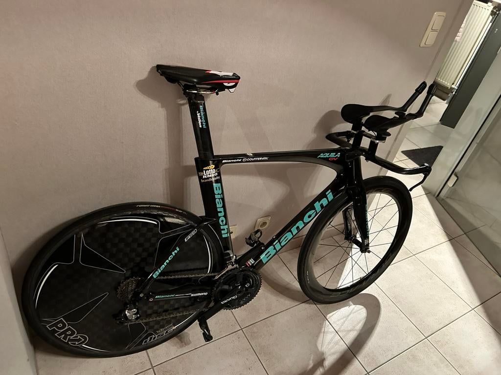 Bianchi aquila cv tijdritfiets, Ophalen, Gebruikt, Velgrem