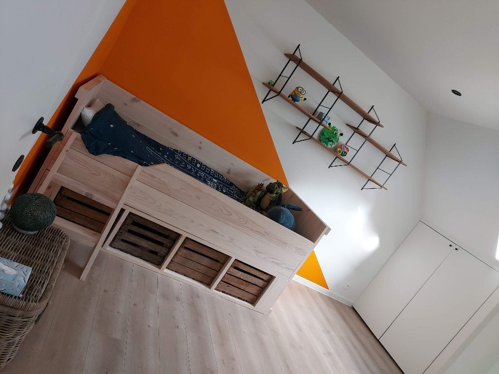 Lit cabine/lit mezzanine, Maison & Meubles, 90 cm, Landelijk, Enlèvement, 200 cm