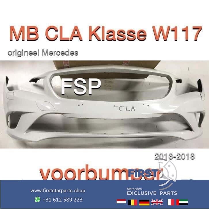 W117 X117 CLA Voorbumper Mercedes 2013-2018 wit origineel MB, Utilisé, -, Avant, -