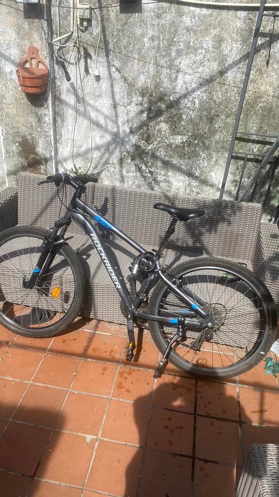 Fiets mountenbike rockrider blauw grijs, Minder dan 45 cm, Ophalen, Zo goed als nieuw, Heren