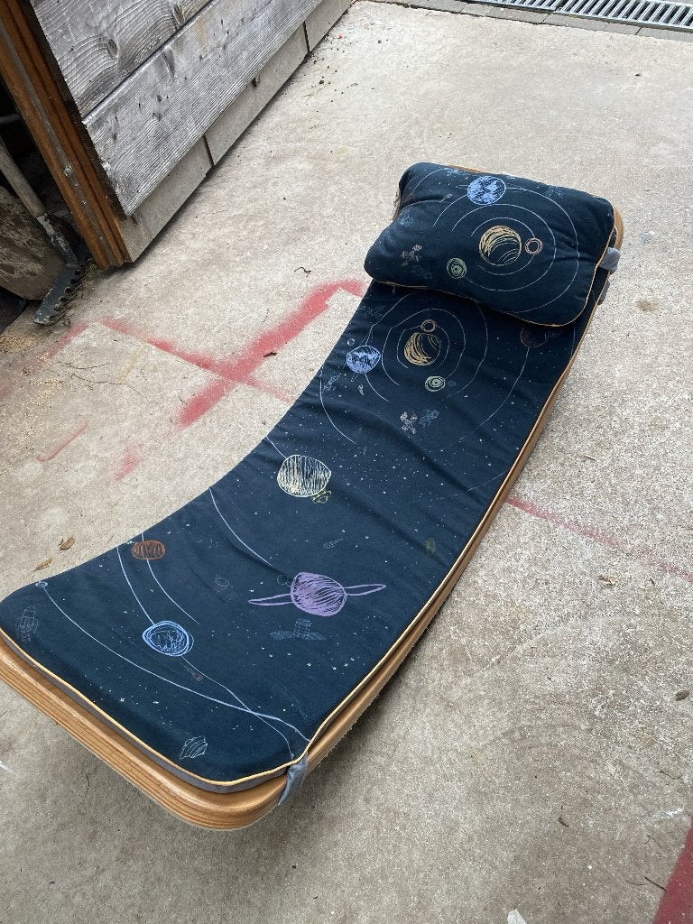 Wobbel balance board Original (90x30cm) met Deck en kussen!, Ophalen, Zo goed als nieuw