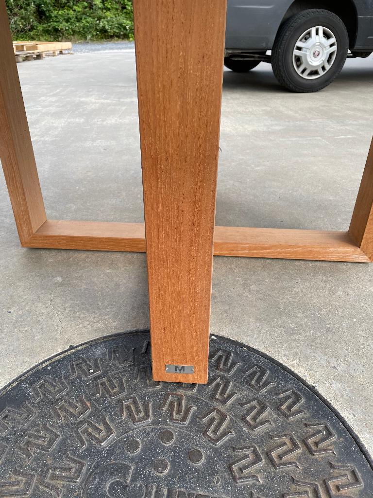 Table Siena 152x152x76h Manutti teck + granit, Enlèvement ou Envoi, Neuf, Bois