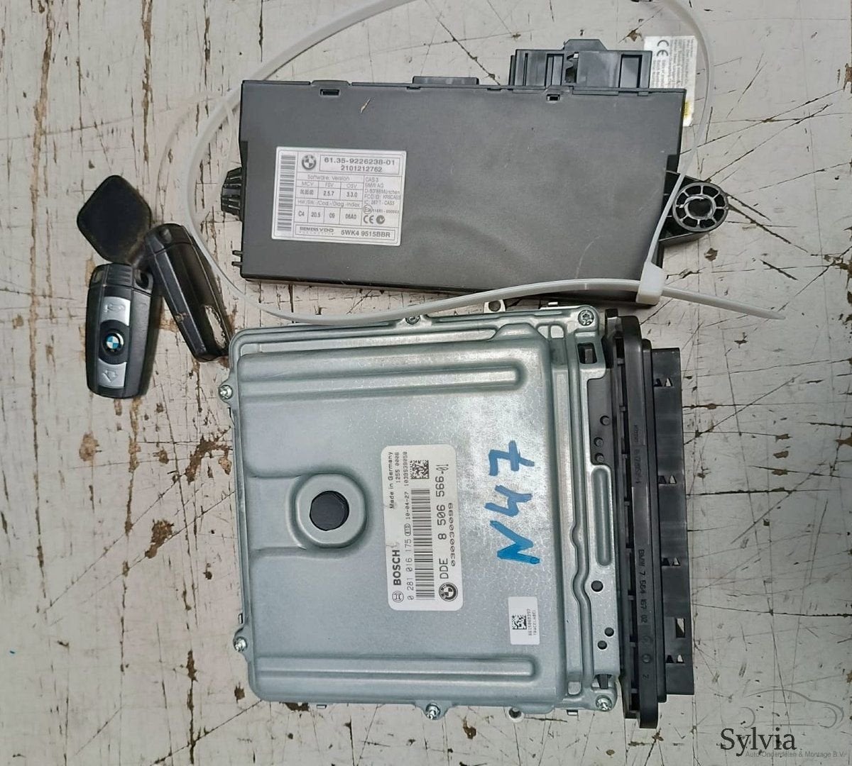 Startset Contactslot + ECU CAS3 N47 BMW 3 serie E90 E91 E92, Gebruikt, -, -, Ophalen of Verzenden