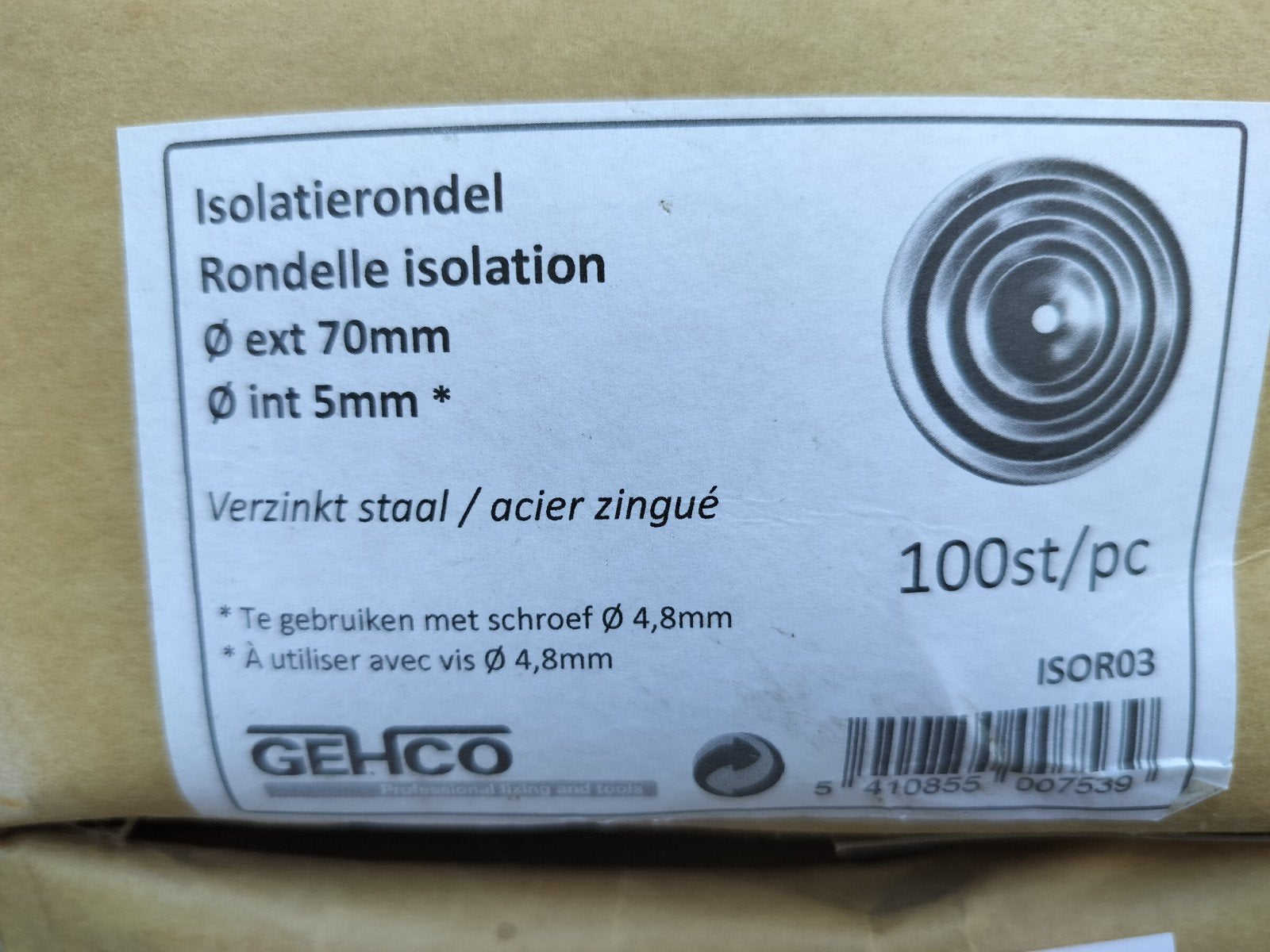 Isolatie rondellen 4 dozen, Doe-het-zelf en Bouw, Ophalen