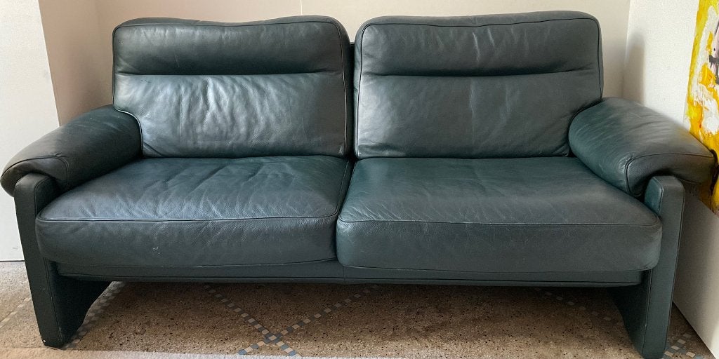Lederen twee-zit zetel De Sede, Moins de 150 cm, Banc droit, Enlèvement, Utilisé