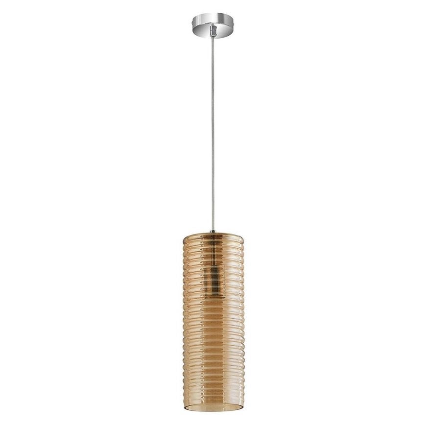 Suspension cylindrique en verre style vintage, Maison & Meubles, Enlèvement, Comme neuf, Verre